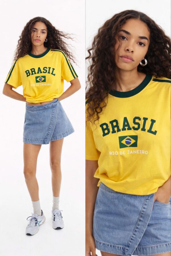 Brazil Yellow Women T-Shirt