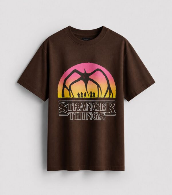 Stranger Graphic Brown T-Shirt