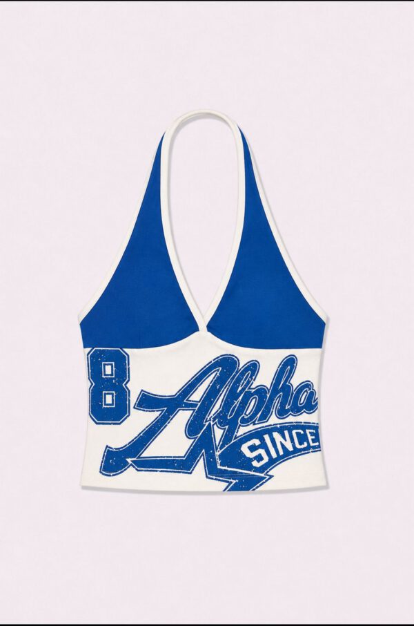 B Alpha Blue Halter Top