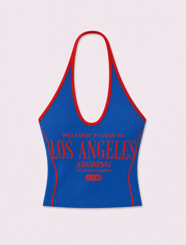 Los Angeles Blue Halter Top