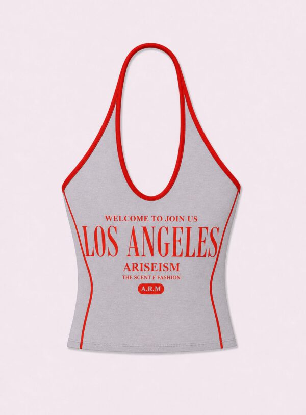 Los Angeles White Halter Top