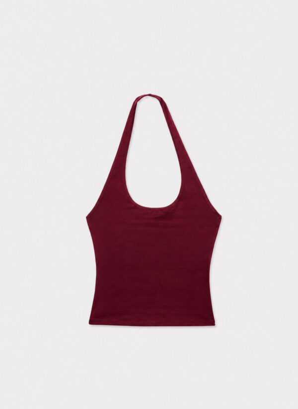 Maroon Halter Top