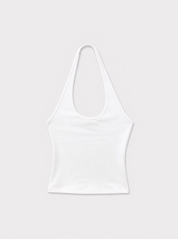 White Halter Top